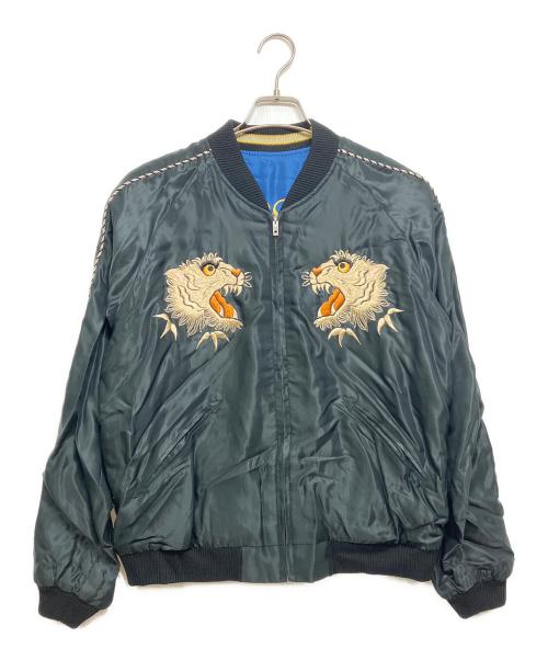 TAILOR TOYO（テーラー東洋）TAILOR TOYO (テーラー東洋) Late 1950s Style Acetate Souvenir Jacket “WHITE TIGER”×“GOLD DRAGON” ブラック サイズ:Mの古着・服飾アイテム