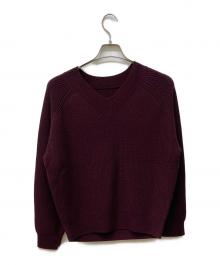 ABYTS（エーバイティーエス）の古着「WOOL V-NECK KNIT」｜ボルドー