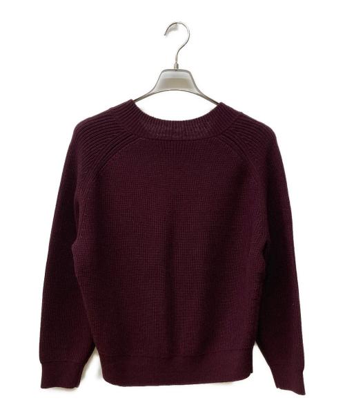ABYTS（エーバイティーエス）ABYTS (エーバイティーエス) WOOL V-NECK KNIT ボルドーの古着・服飾アイテム