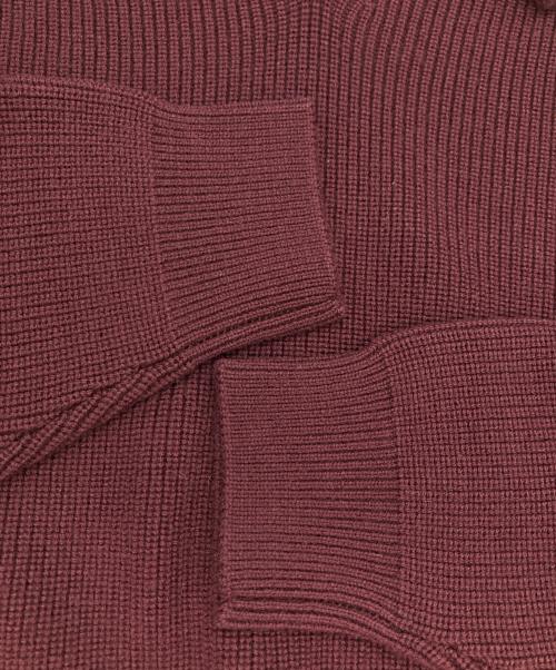 ABYTS（エーバイティーエス）ABYTS (エーバイティーエス) WOOL V-NECK KNIT ボルドーの古着・服飾アイテム