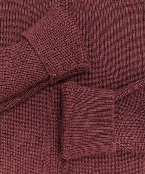 ABYTS（エーバイティーエス）ABYTS (エーバイティーエス) WOOL V-NECK KNIT ボルドーの古着・服飾アイテム