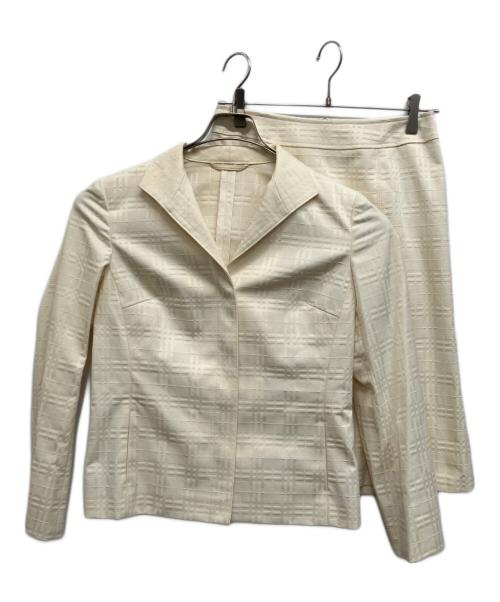 BURBERRY LONDON（バーバリーロンドン）BURBERRY LONDON (バーバリーロンドン) セットアップ アイボリー サイズ:ジャケット40　スカート38の古着・服飾アイテム