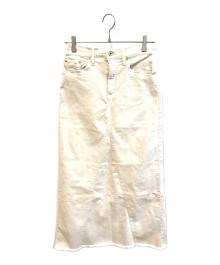 GOOD GRIEF!（グッドグリーフ）の古着「A Line Fringe Hem Skirt　MXSR24L」｜アイボリー