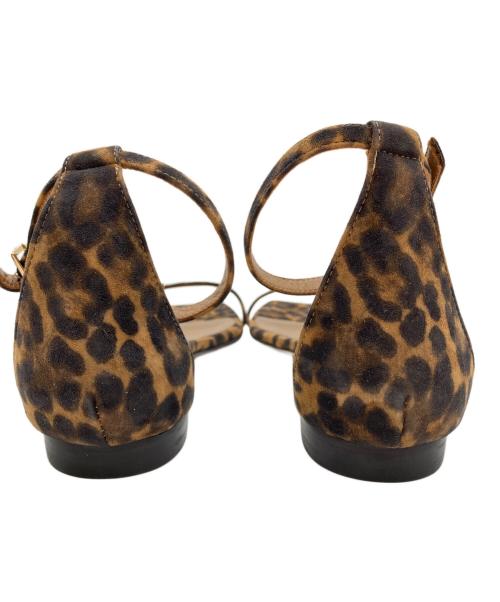Brenta（ブレンタ）Brenta (ブレンタ) オパード柄フラットサンダル ブラウン サイズ:SIZE 36 1/2の古着・服飾アイテム