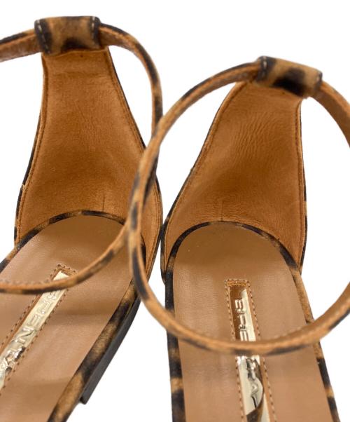 Brenta（ブレンタ）Brenta (ブレンタ) オパード柄フラットサンダル ブラウン サイズ:SIZE 36 1/2の古着・服飾アイテム