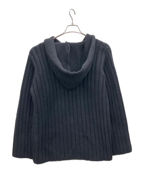 Jean Paul GAULTIER MAILLE HOMME（ジーンポール）Jean Paul GAULTIER MAILLE HOMME (ジーンポール) ニットパーカー ブラック サイズ:48の古着・服飾アイテム