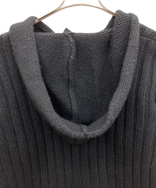 Jean Paul GAULTIER MAILLE HOMME（ジーンポール）Jean Paul GAULTIER MAILLE HOMME (ジーンポール) ニットパーカー ブラック サイズ:48の古着・服飾アイテム