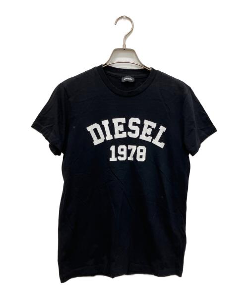 DIESEL（ディーゼル）DIESEL (ディーゼル) ロゴプリントTシャツ ブラック サイズ:14の古着・服飾アイテム