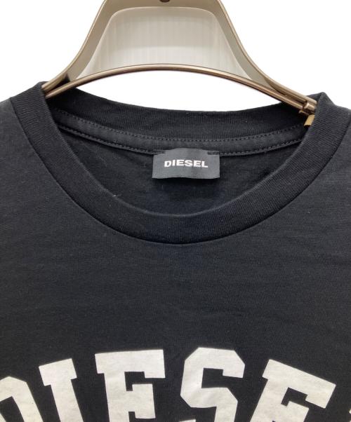 DIESEL（ディーゼル）DIESEL (ディーゼル) ロゴプリントTシャツ ブラック サイズ:14の古着・服飾アイテム