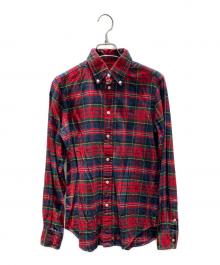 RALPH LAUREN（ラルフローレン）の古着「チェックボタンダウンシャツ」｜レッド