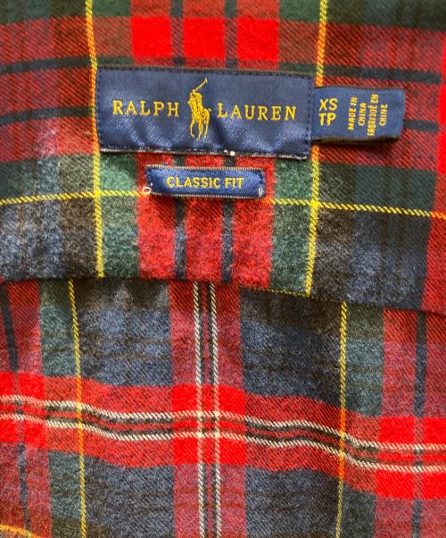 RALPH LAUREN（ラルフローレン）RALPH LAUREN (ラルフローレン) チェックボタンダウンシャツ レッド サイズ:XSの古着・服飾アイテム