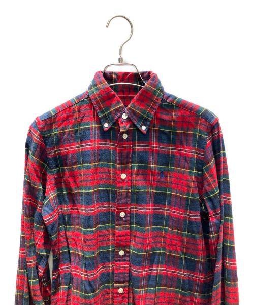 RALPH LAUREN（ラルフローレン）RALPH LAUREN (ラルフローレン) チェックボタンダウンシャツ レッド サイズ:XSの古着・服飾アイテム