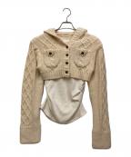 ANDMARYアンドマリー）の古着「Mary logo cable knit set」｜アイボリー