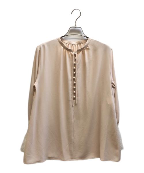 ANAYI（アナイ）ANAYI (アナイ) ジョーゼットレーススリーブ ブラウス ピンク サイズ:36 未使用品の古着・服飾アイテム