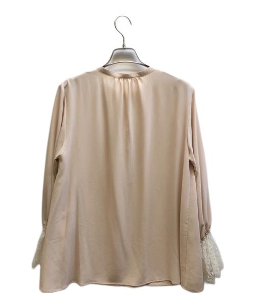 ANAYI（アナイ）ANAYI (アナイ) ジョーゼットレーススリーブ ブラウス ピンク サイズ:36 未使用品の古着・服飾アイテム