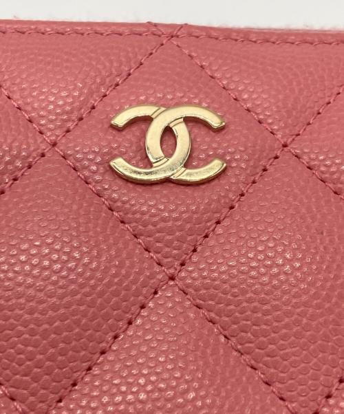 CHANEL（シャネル）CHANEL (シャネル) キャビアスキンラウンドファスナー財布 ピンク サイズ:-の古着・服飾アイテム