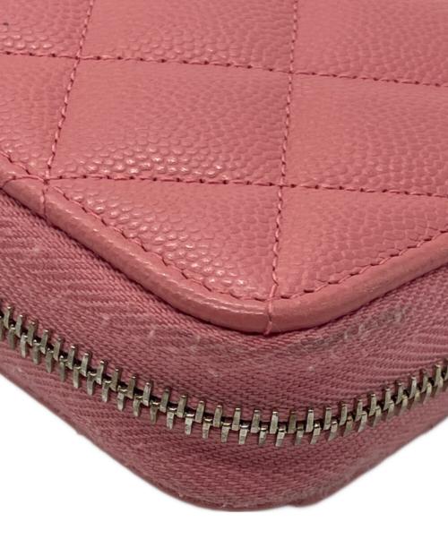 CHANEL（シャネル）CHANEL (シャネル) キャビアスキンラウンドファスナー財布 ピンク サイズ:-の古着・服飾アイテム