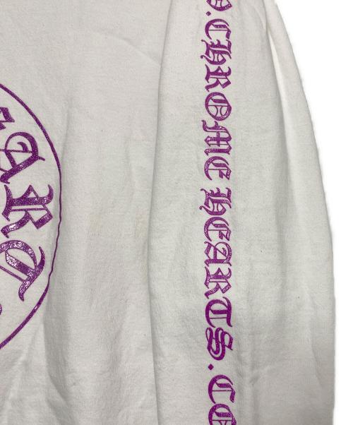 CHROME HEARTS（クロムハーツ）CHROME HEARTS (クロムハーツ) Purple Glitter Horseshoe Hoodie ホワイト サイズ:XLの古着・服飾アイテム