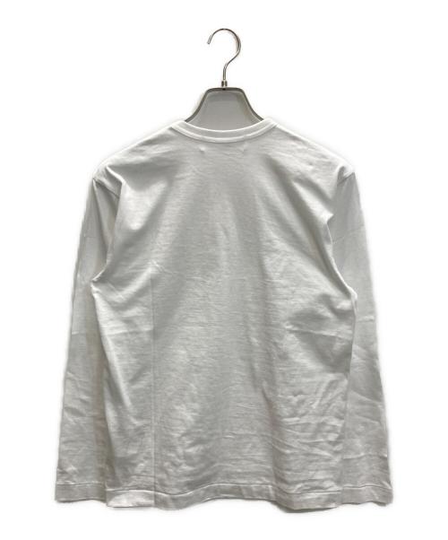 PLAY COMME des GARCONS（プレイコムデギャルソン）PLAY COMME des GARCONS (プレイコムデギャルソン) エンブレム ロングスリーブTシャツ ホワイト サイズ:M 未使用品の古着・服飾アイテム