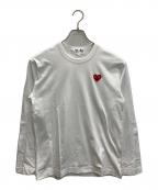 PLAY COMME des GARCONSプレイコムデギャルソン）の古着「エンブレム ロングスリーブTシャツ」｜ホワイト