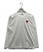 PLAY COMME des GARCONSプレイコムデギャルソン）の古着「エンブレム ロングスリーブTシャツ」｜ホワイト