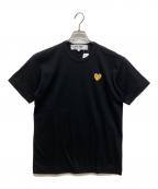 PLAY COMME des GARCONSプレイコムデギャルソン）の古着「ゴールドエンブレムTシャツ」｜ブラック