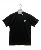 PLAY COMME des GARCONSプレイコムデギャルソン）の古着「ゴールドエンブレムTシャツ」｜ブラック