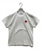 PLAY COMME des GARCONSプレイコムデギャルソン）の古着「エンブレム Tシャツ」｜ホワイト