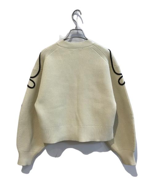 Adam et Rope（アダム エ ロペ）Adam et Rope (アダム エ ロペ) ラインニットカーディガン ベージュ サイズ:Freeの古着・服飾アイテム