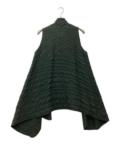 JURGEN LEHL（ヨーガンレール）JURGEN LEHL (ヨーガンレール) シルクコットンキルティングジレ ダークグリーン サイズ:SIZE Mの古着・服飾アイテム