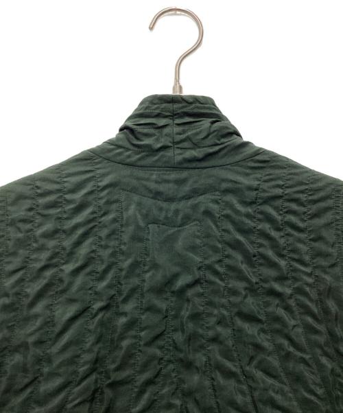 JURGEN LEHL（ヨーガンレール）JURGEN LEHL (ヨーガンレール) シルクコットンキルティングジレ ダークグリーン サイズ:SIZE Mの古着・服飾アイテム