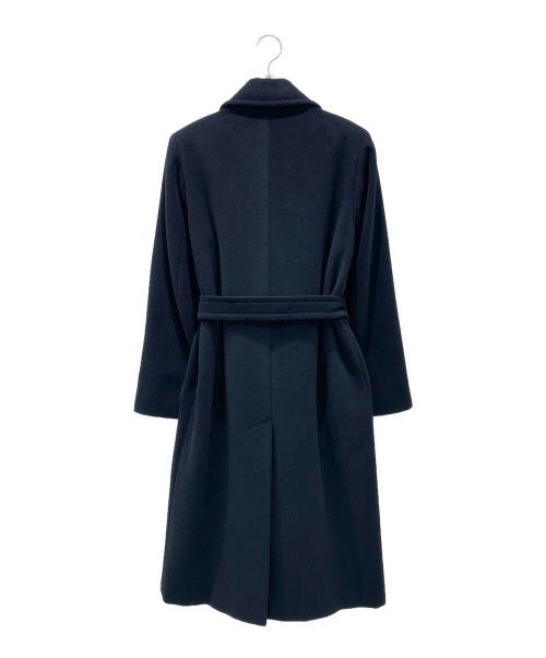 MaxMara（マックスマーラ）MaxMara (マックスマーラ) アンゴラウールベルテッドコート ブラック サイズ:40の古着・服飾アイテム