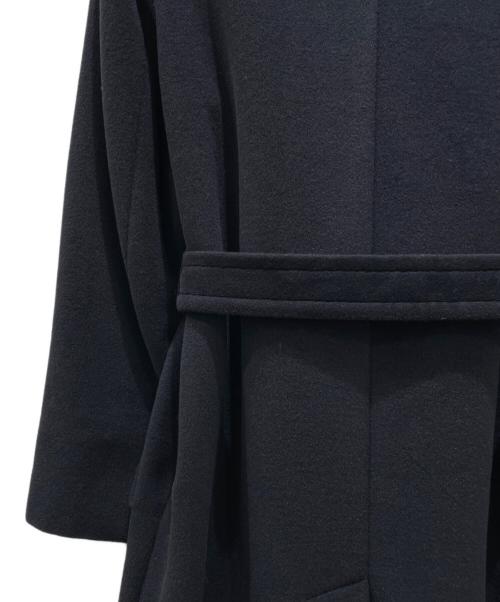 MaxMara（マックスマーラ）MaxMara (マックスマーラ) アンゴラウールベルテッドコート ブラック サイズ:40の古着・服飾アイテム