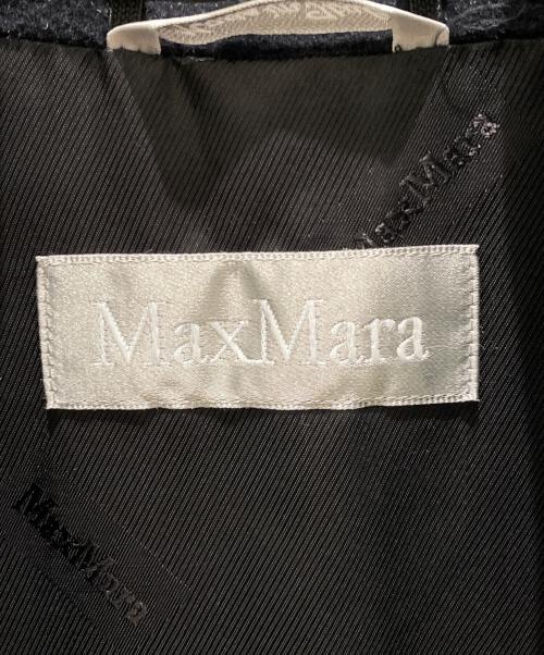 MaxMara（マックスマーラ）MaxMara (マックスマーラ) アンゴラウールベルテッドコート ブラック サイズ:40の古着・服飾アイテム