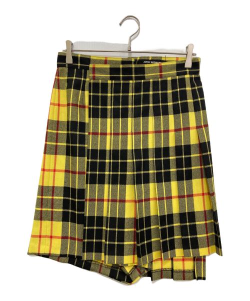 JUNYA WATANABE COMME des GARCONS（(ジュンヤワタナベ コムデギャルソン）JUNYA WATANABE COMME des GARCONS ((ジュンヤワタナベ コムデギャルソン) タータンチェックプリーツスカート　JT-P016/AD2017 イエロー サイズ:Sの古着・服飾アイテム