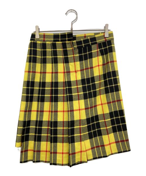 JUNYA WATANABE COMME des GARCONS（(ジュンヤワタナベ コムデギャルソン）JUNYA WATANABE COMME des GARCONS ((ジュンヤワタナベ コムデギャルソン) タータンチェックプリーツスカート　JT-P016/AD2017 イエロー サイズ:Sの古着・服飾アイテム