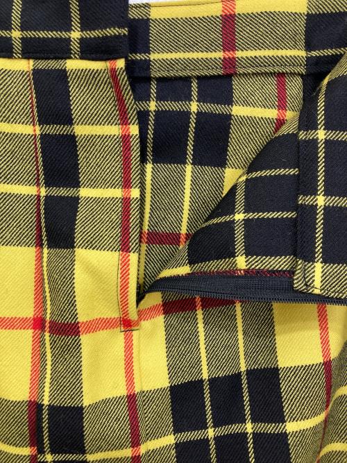 JUNYA WATANABE COMME des GARCONS（(ジュンヤワタナベ コムデギャルソン）JUNYA WATANABE COMME des GARCONS ((ジュンヤワタナベ コムデギャルソン) タータンチェックプリーツスカート　JT-P016/AD2017 イエロー サイズ:Sの古着・服飾アイテム