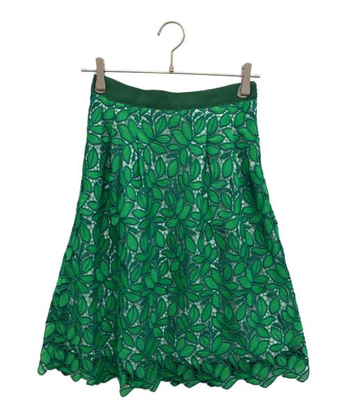 mila schon（ミラ ショーン）mila schon (ミラ ショーン) リーフレースセットアップ グリーン サイズ:TOP:40/SK:38の古着・服飾アイテム