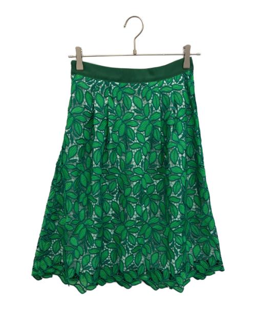 mila schon（ミラ ショーン）mila schon (ミラ ショーン) リーフレースセットアップ グリーン サイズ:TOP:40/SK:38の古着・服飾アイテム