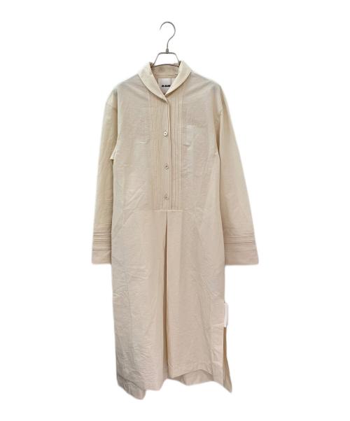 JIL SANDER（ジルサンダー）JIL SANDER (ジルサンダー) シャツワンピース ナチュラル サイズ:36の古着・服飾アイテム