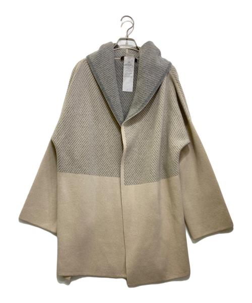 Max Mara Studio（マックスマーラ ストゥディオ）Max Mara Studio (マックスマーラ ストゥディオ) カシミヤ混フーディニットコート ベージュ サイズ:SMの古着・服飾アイテム