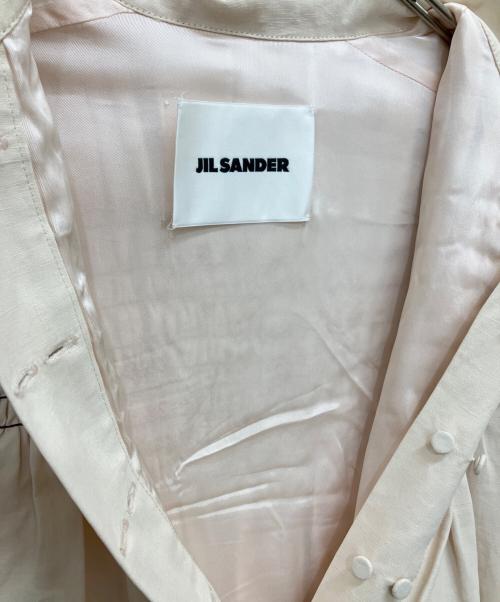 JIL SANDER（ジルサンダー）JIL SANDER (ジルサンダー) 22AW ステッチギャザーリネンワンピース アイボリー サイズ:SIZE 32の古着・服飾アイテム