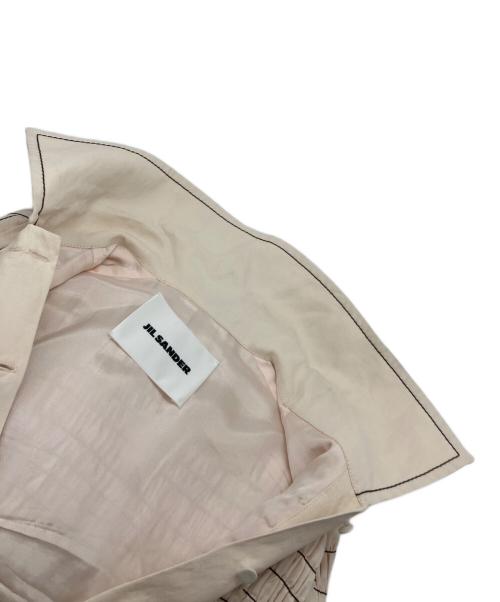 JIL SANDER（ジルサンダー）JIL SANDER (ジルサンダー) 22AW ステッチギャザーリネンワンピース アイボリー サイズ:SIZE 32の古着・服飾アイテム
