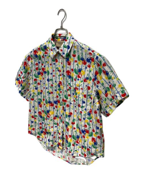 GUCCI（グッチ）GUCCI (グッチ) チェリーストライプシャツ マルチカラー サイズ:38の古着・服飾アイテム
