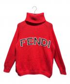 FENDIフェンディ）の古着「タートルネックニット」｜レッド