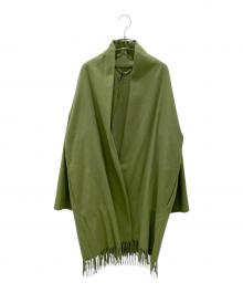 Salvatore Ferragamo（サルヴァトーレ フェラガモ）の古着「カシミヤフリンジコート」｜グリーン