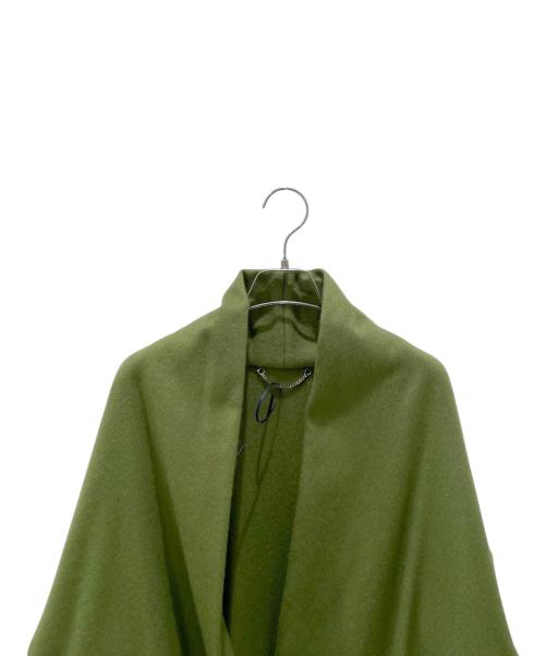Salvatore Ferragamo（サルヴァトーレ フェラガモ）Salvatore Ferragamo (サルヴァトーレ フェラガモ) カシミヤフリンジコート グリーン サイズ:Sの古着・服飾アイテム