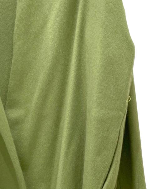 Salvatore Ferragamo（サルヴァトーレ フェラガモ）Salvatore Ferragamo (サルヴァトーレ フェラガモ) カシミヤフリンジコート グリーン サイズ:Sの古着・服飾アイテム