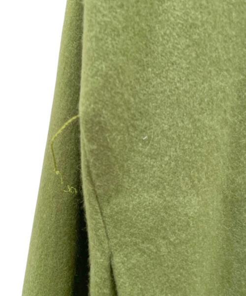 Salvatore Ferragamo（サルヴァトーレ フェラガモ）Salvatore Ferragamo (サルヴァトーレ フェラガモ) カシミヤフリンジコート グリーン サイズ:Sの古着・服飾アイテム