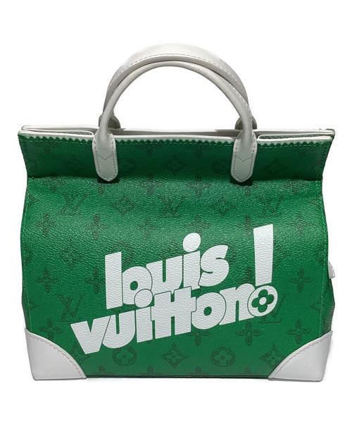 LOUIS VUITTON（ルイ ヴィトン）LOUIS VUITTON (ルイ ヴィトン) トートバッグ グリーン×ホワイトの古着・服飾アイテム